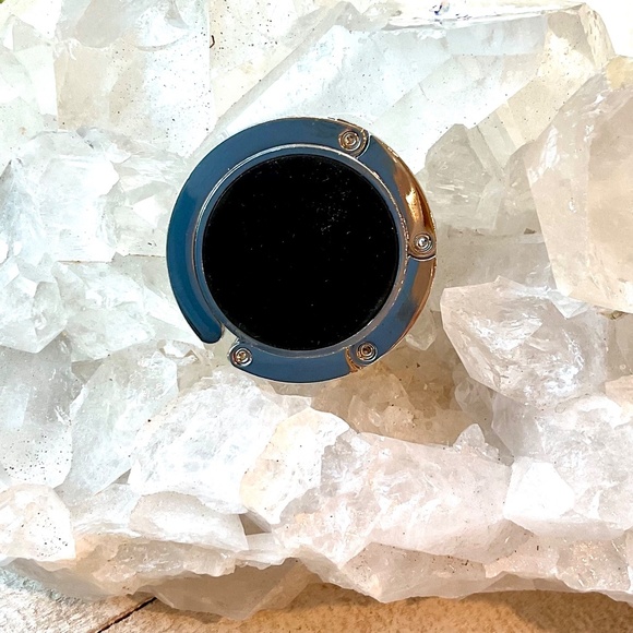 The Starry Night Silver Compact Purse Hook for Table Handbag Holder Hanger - Picture 3 of 6